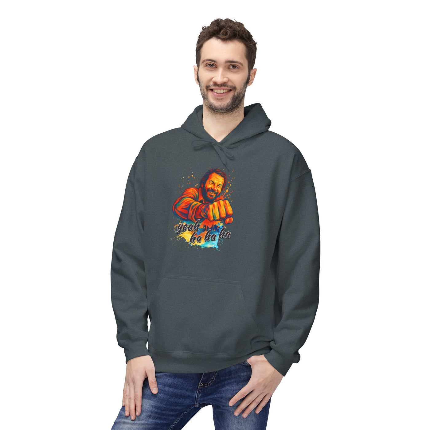 Bud Spencer Unisex Hoodie with 'Yeah Hahaha' Design
