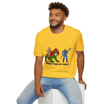 He-Man Retro Graphic Tee, Unisex Softstyle Shirt for Fans, Vintage Cartoon Apparel, Gift for Geeks, Nostalgic T-Shirt