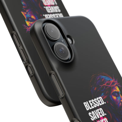 Blessed Saved loved - Snap Case - Jesus
