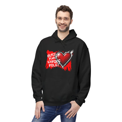 Herz führt Erfolg folgt Hoodie