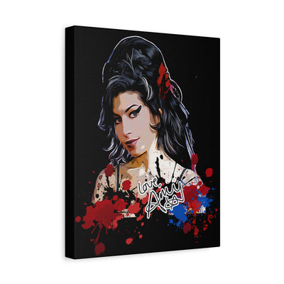 Amy Winehouse Art Canvas - Stretched Wall Decor with Signature