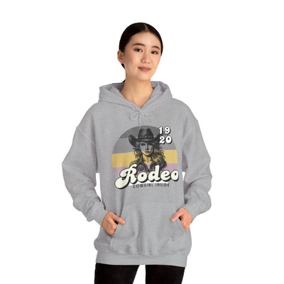 Rodeo Cowgirl Hooded HOODIE - Unisex Heavy Blend™ - Retro Style