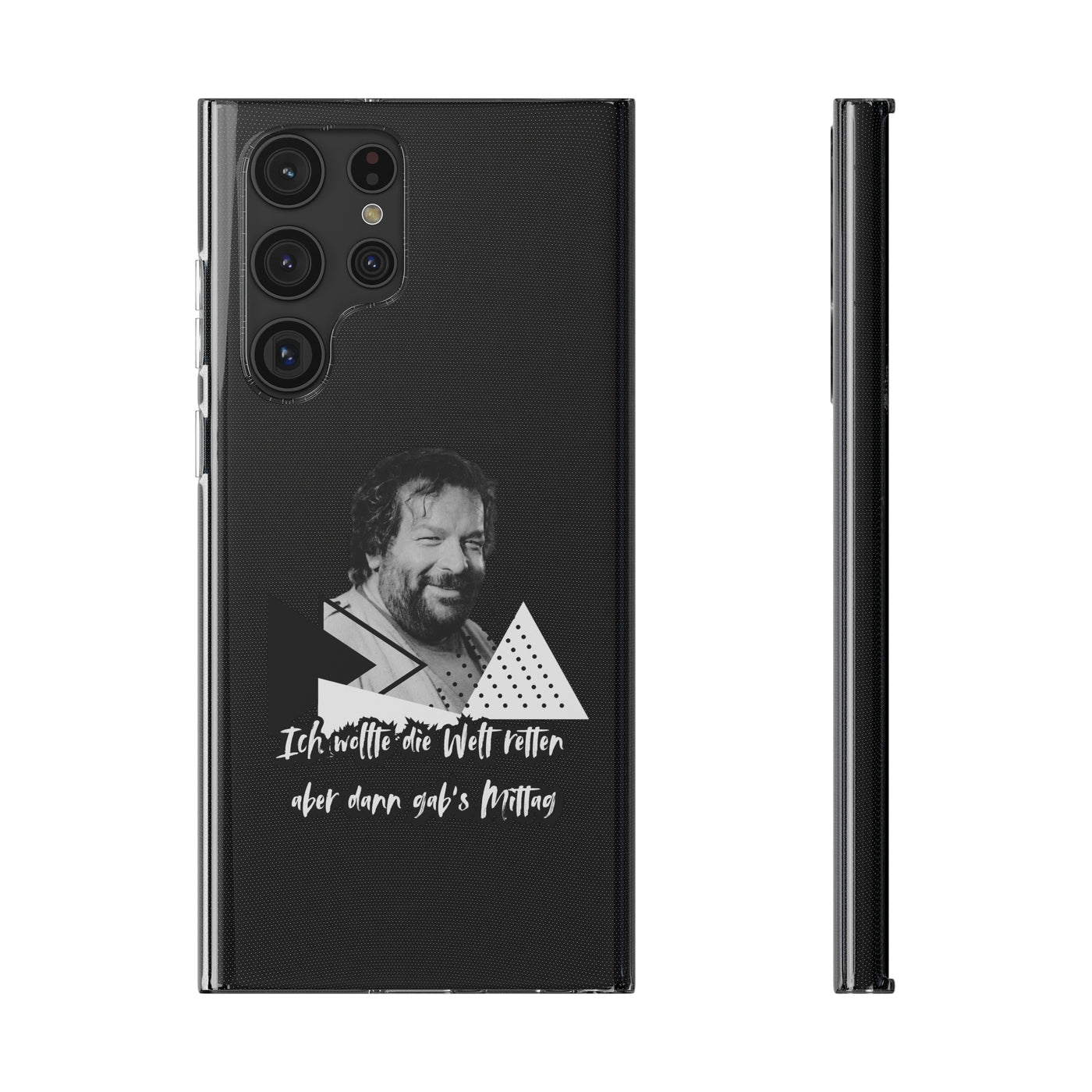 Handyhülle Unique Phone Cover, Ich wollte die Welt retten, dann gabs Mittag