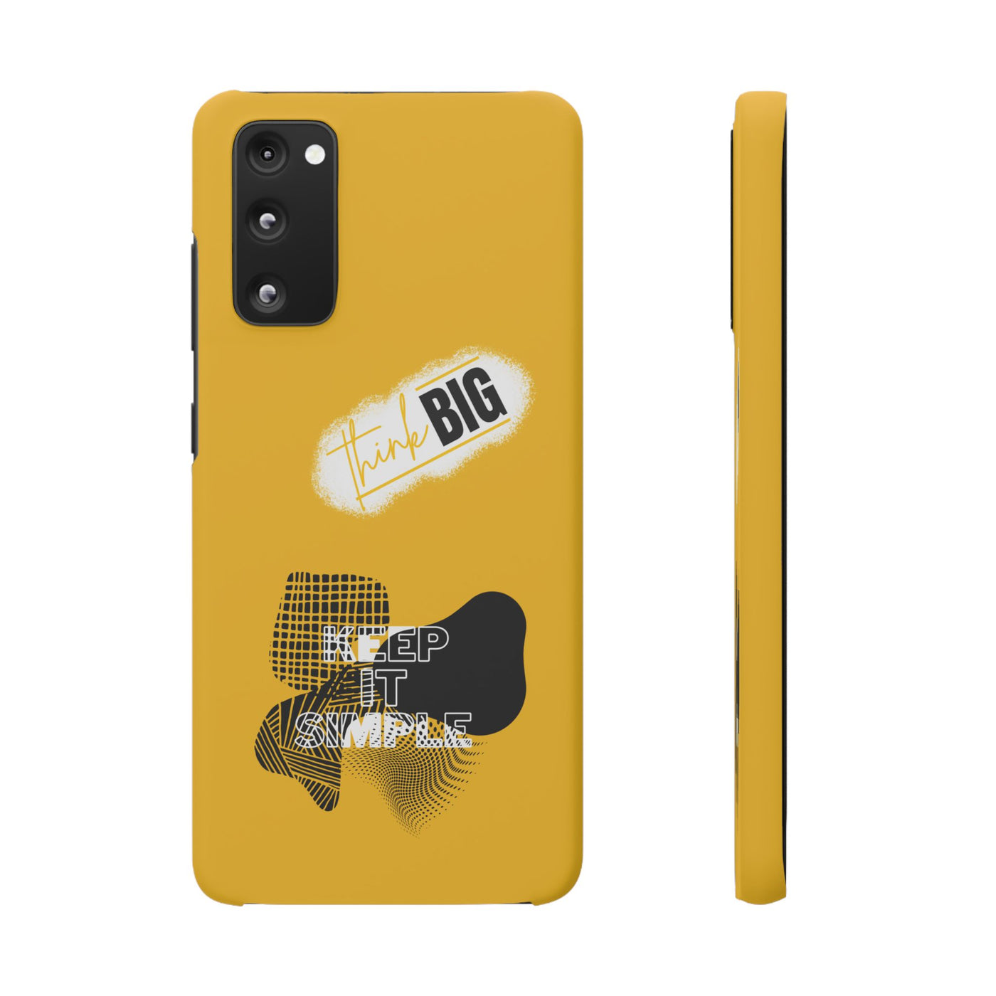 Handyhülle gelbe - Yellow Snap Case - 'Think BIG' for Motivated Individuals