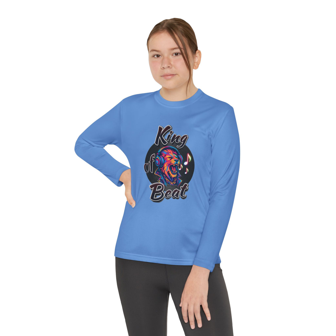 King of Beat Youth Long Sleeve Tee - Perfect for Young Musicians! 