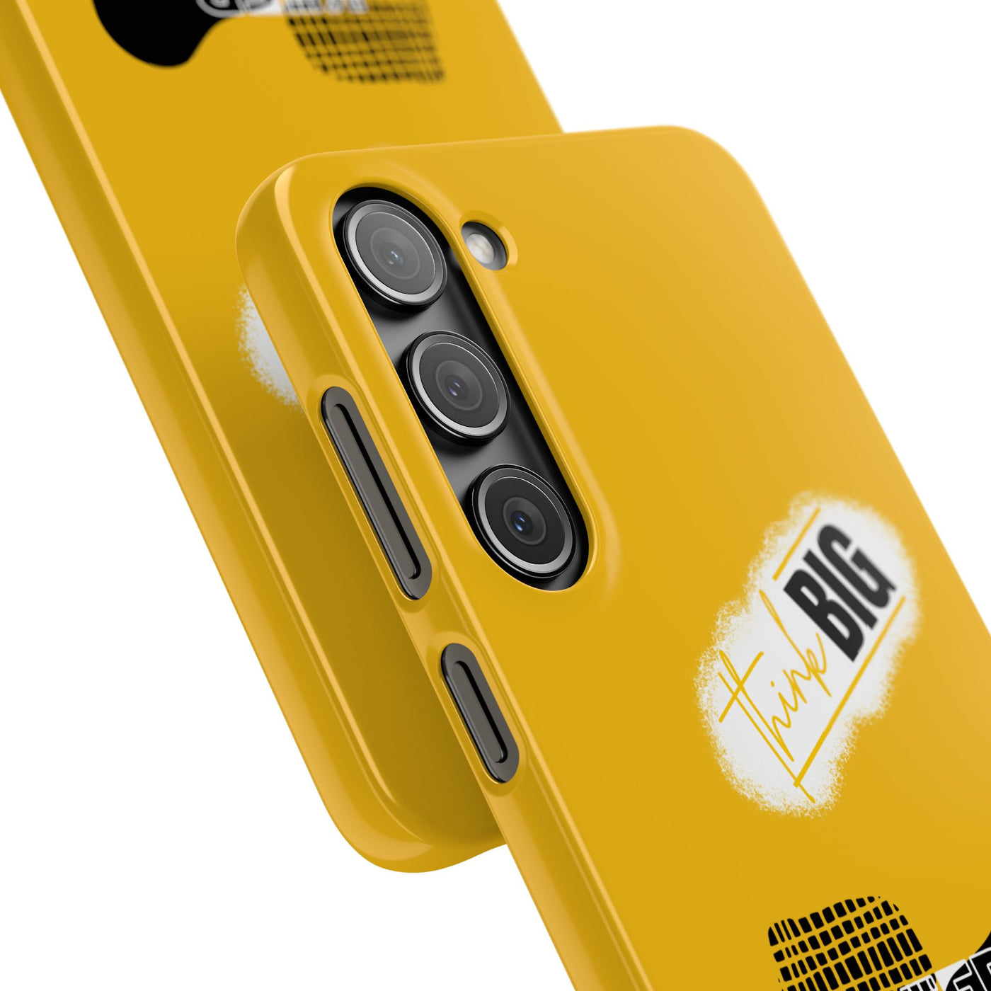 Handyhülle gelbe - Yellow Snap Case - 'Think BIG' for Motivated Individuals