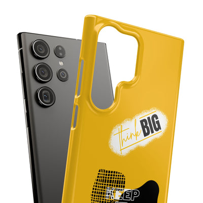 Handyhülle gelbe - Yellow Snap Case - 'Think BIG' for Motivated Individuals