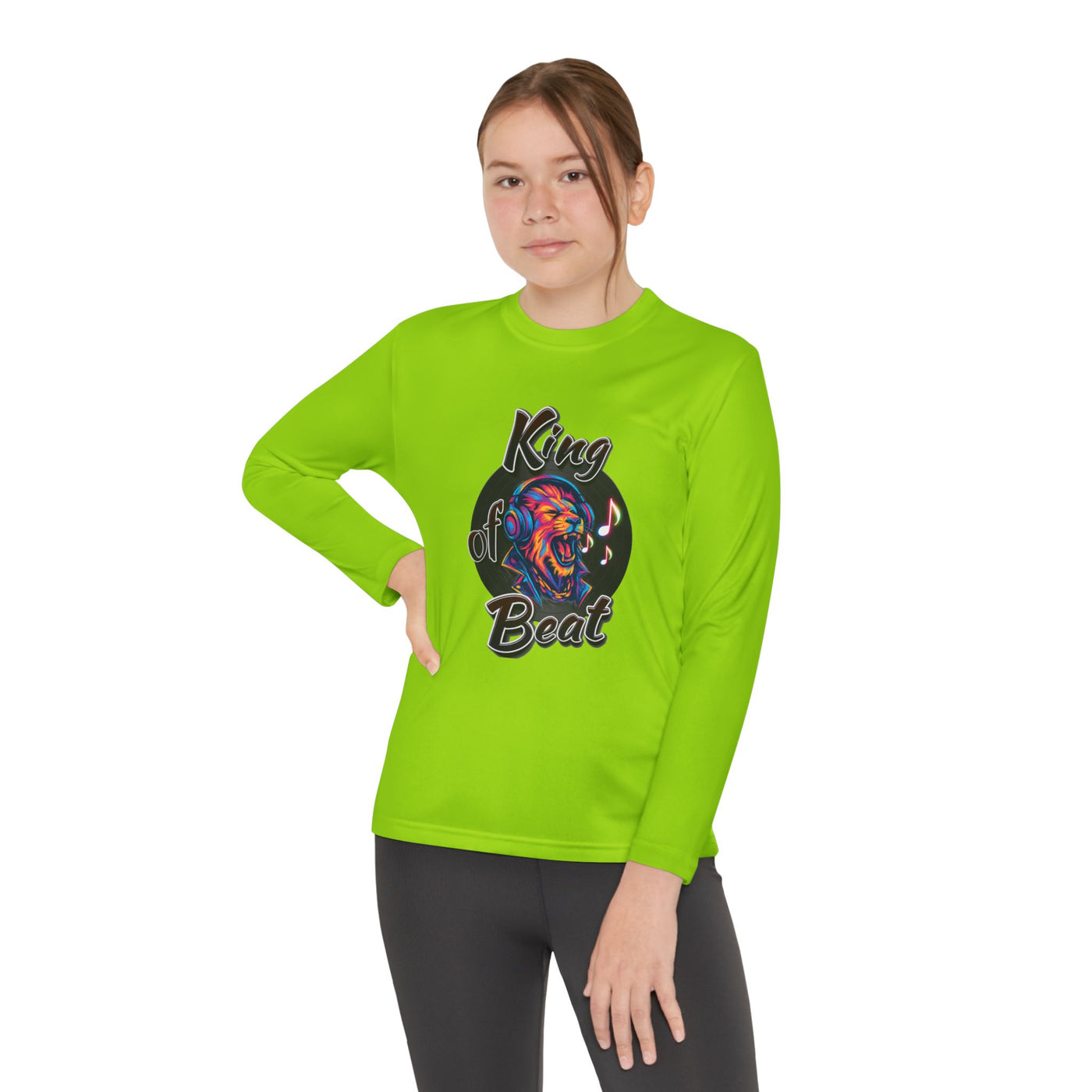 King of Beat Youth Long Sleeve Tee - Perfect for Young Musicians! 