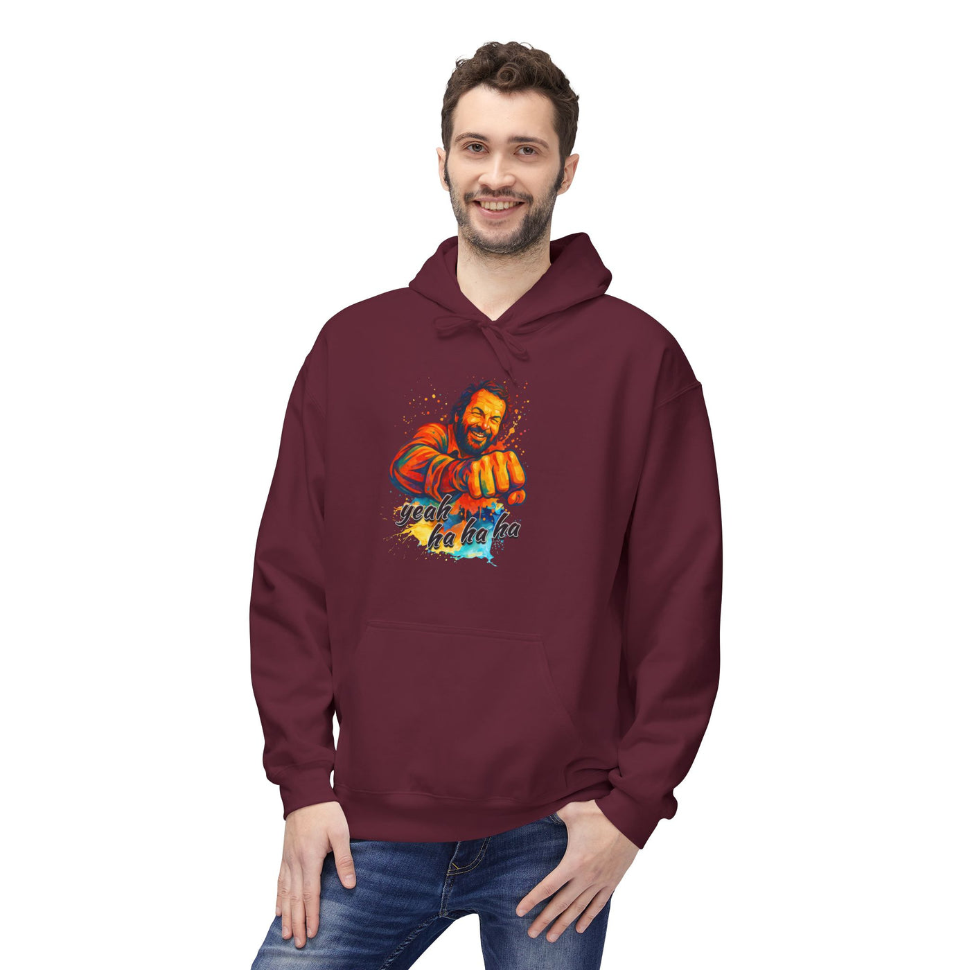 Bud Spencer Unisex Hoodie with 'Yeah Hahaha' Design