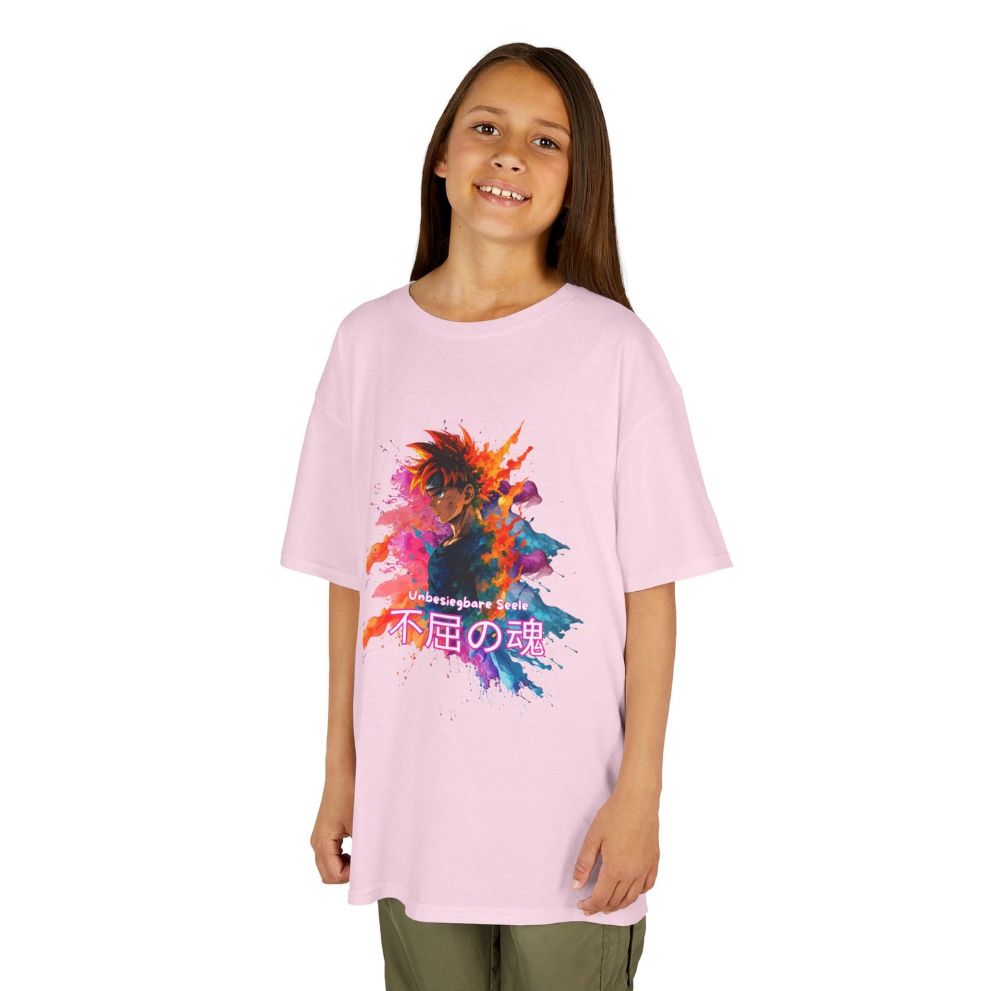 "unbesiegbare Seele" Vibrant Kids Jersey Tank Top - Colorful Anime Design