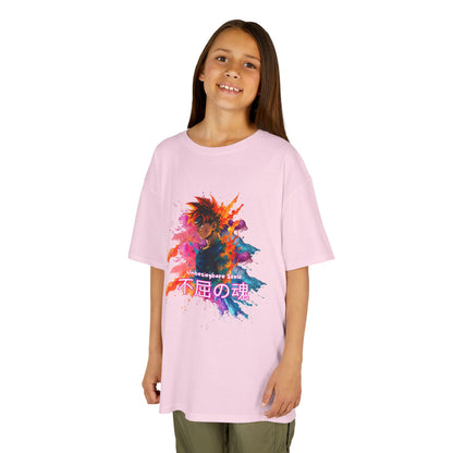 "unbesiegbare Seele" Vibrant Kids Jersey Tank Top - Colorful Anime Design