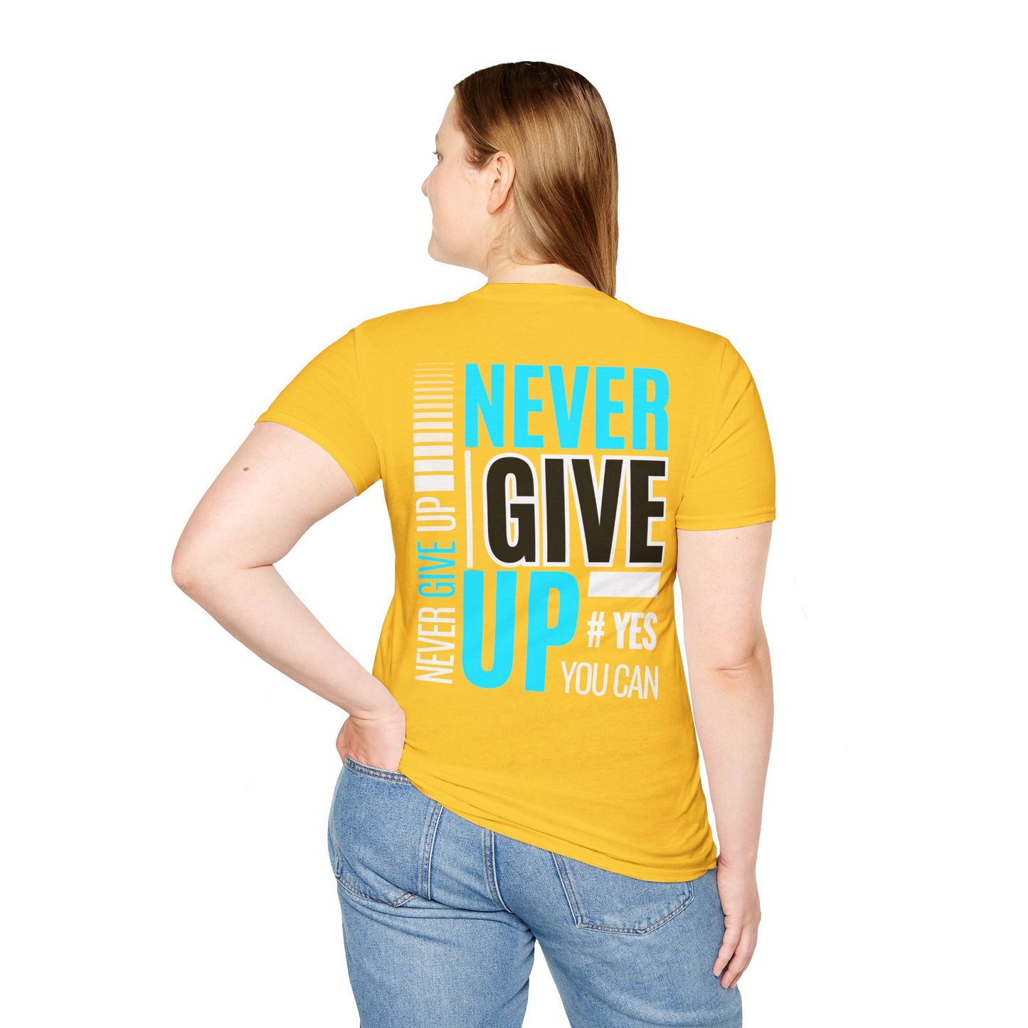 Unisex T-Shirt - Quit talking and start doing - Never give up...