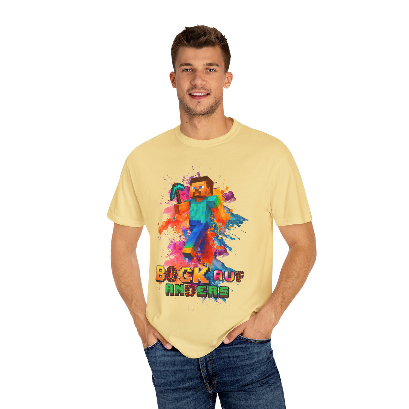 Colorful Gamer T-Shirt - Back auf Anders Minecraft Design