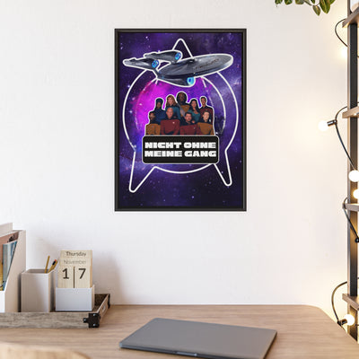 Starship Adventure Poster with Wooden Frame | Sci-Fi Wall Art, Geek Decor,