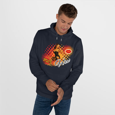 Retro Pin-Up Queen Hooded Sweatshirt - 'Wow' Graphic