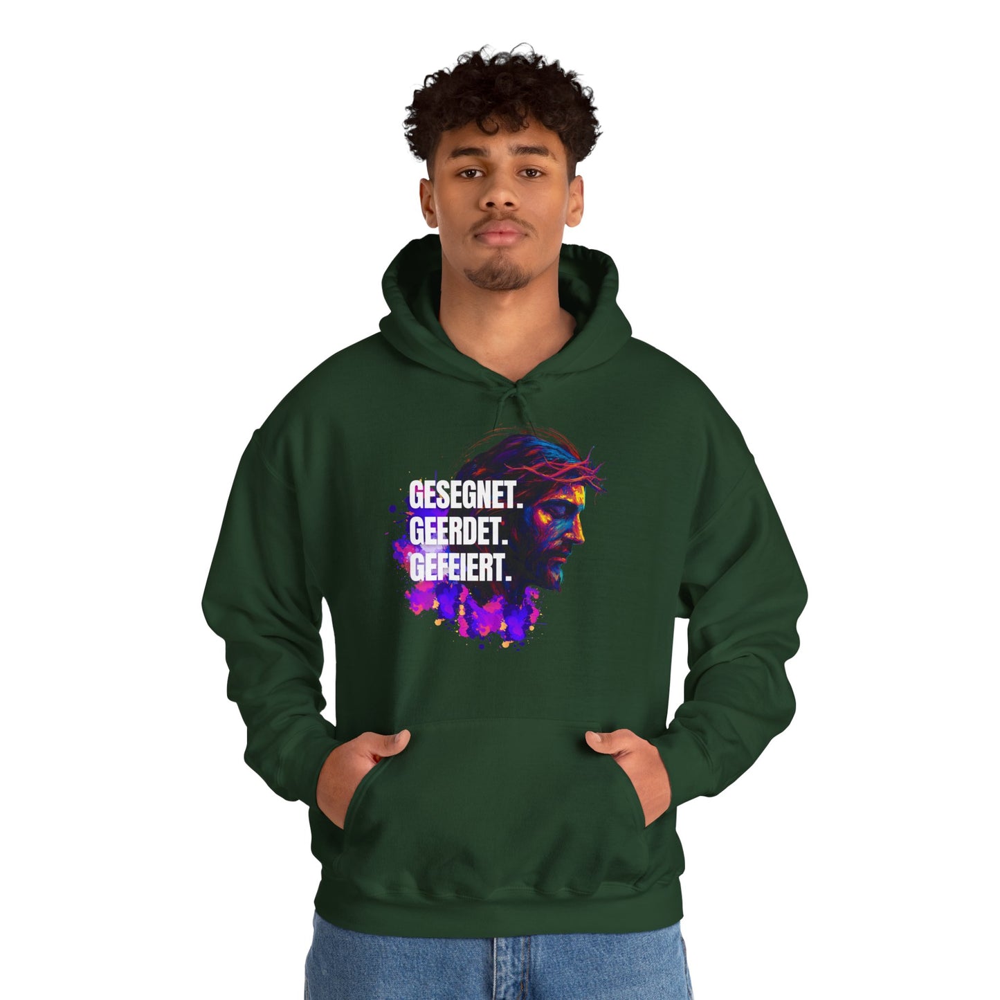 Jesus Colorful - with saying Blessed- Grounded - Celebrated