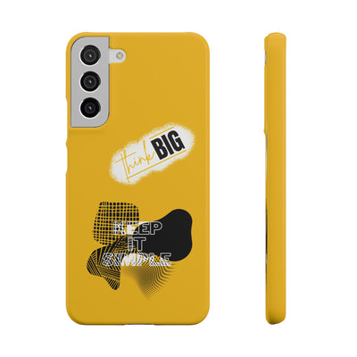 Handyhülle gelbe - Yellow Snap Case - 'Think BIG' for Motivated Individuals