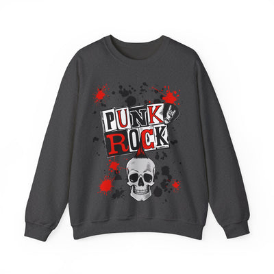 Punk Rock Crewneck Sweatshirt, Casual Streetwear Gift, Music Lover Apparel, Fall Fashion Layer, Unique Graphic Sweater