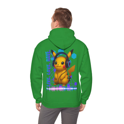 Rave Hoddie, Live Love Rave - Techno - Pokemon