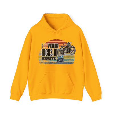 Retro Motorcycle Adventure Hoodie - 'Get Your Kicks On Route 66'