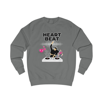 Heart Beat DJane Unisex Sweatshirt - Fun DJ Graphic for Music Lovers
