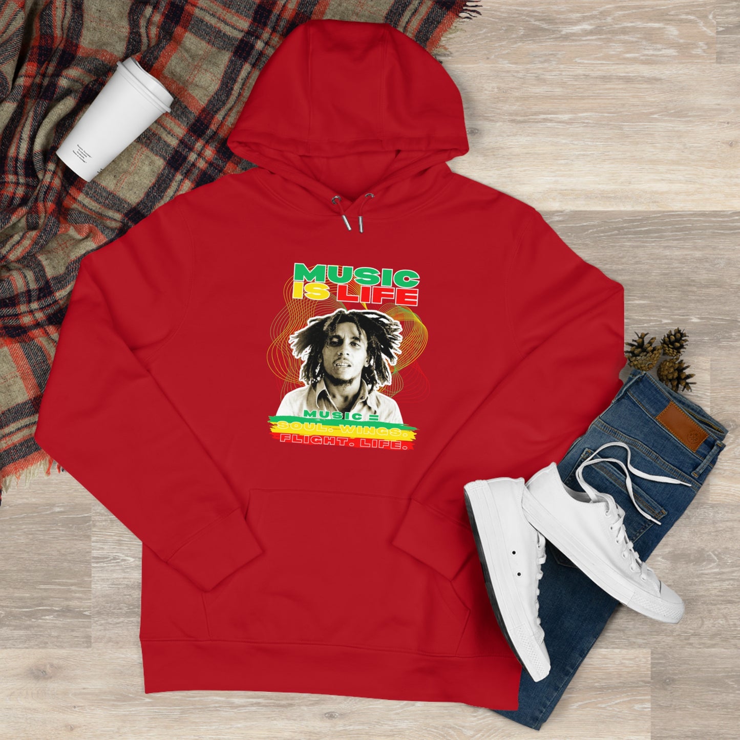 Music Is Life King Hooded Sweatshirt | Perfect for music lovers
