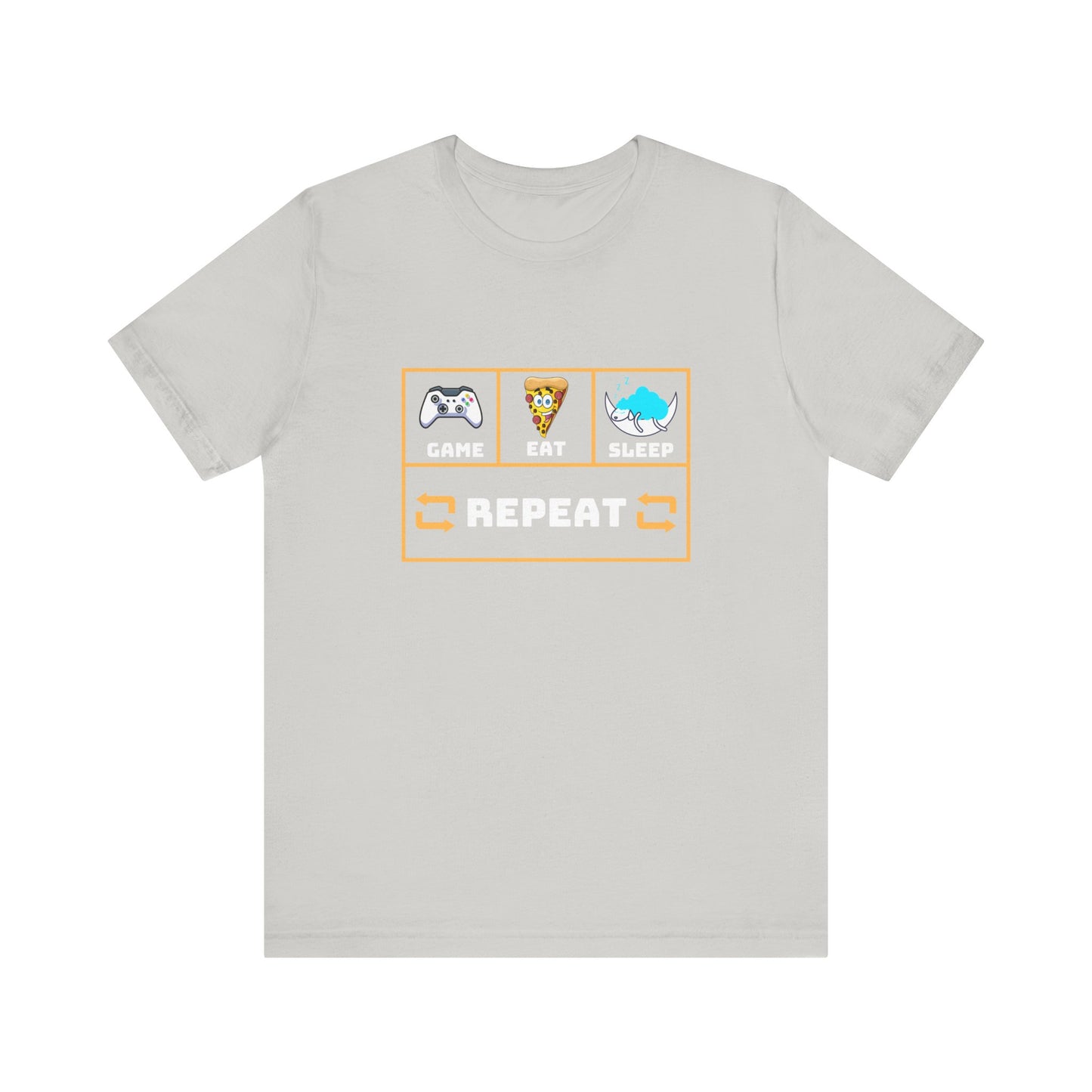 Gamer's Motto shirt: Eat, Sleep, Game, Repeat- T-Shirt