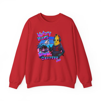 Victory Fortnite Vibes Banana Crewneck Sweatshirt - Unisex Heavy Blend