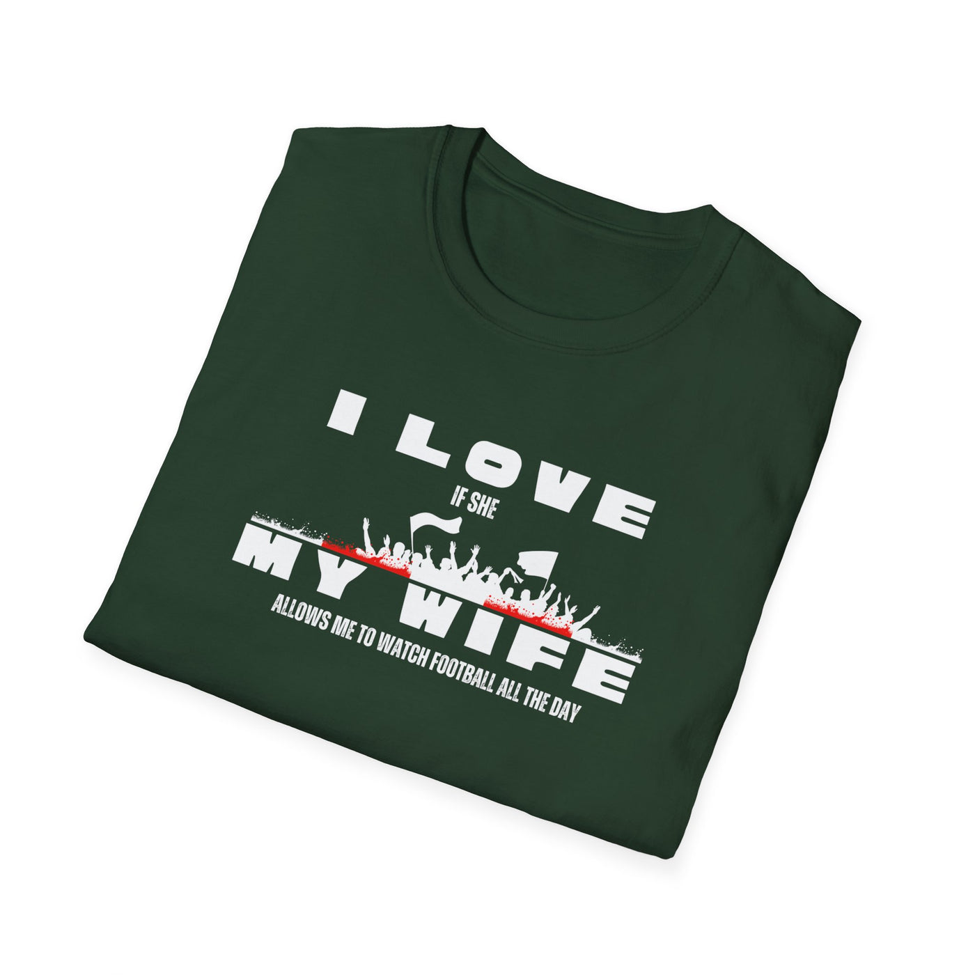 Minimalist Red Graphic Unisex T-Shirt - I love my wife 