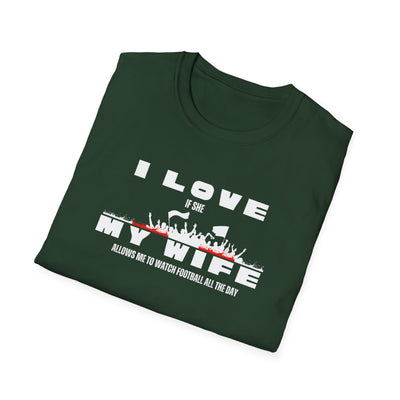Minimalist Red Graphic Unisex T-Shirt - I love my wife 