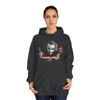 Joker "wanna play" college hoodie