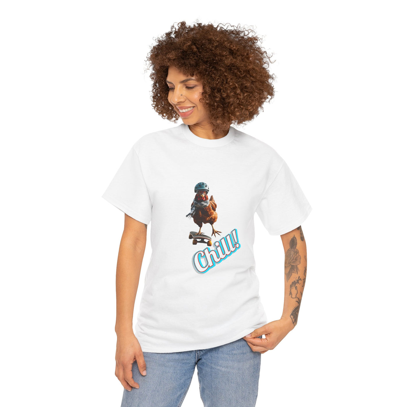 Chill Skateboarding Chicken Shirt