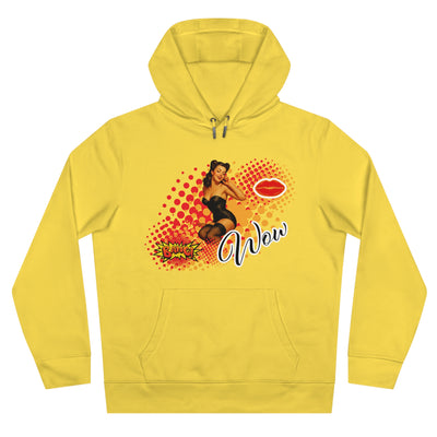 Retro Pin-Up Queen Hooded Sweatshirt - 'Wow' Graphic