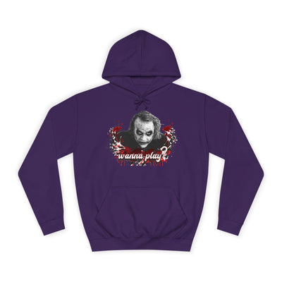Joker "wanna play" college hoodie
