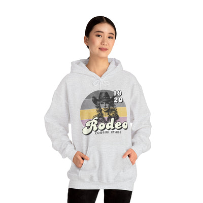 Rodeo Cowgirl Hooded HOODIE - Unisex Heavy Blend™ - Retro Style