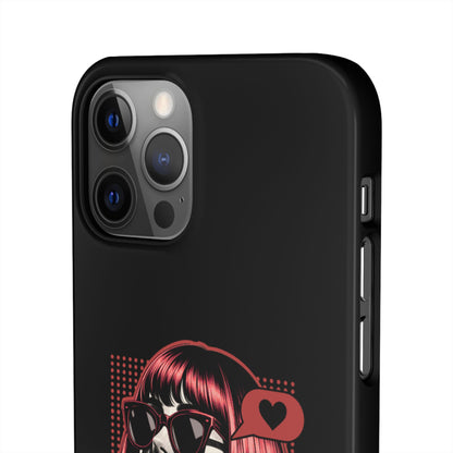 Retro Girl Snap Case Handyhülle