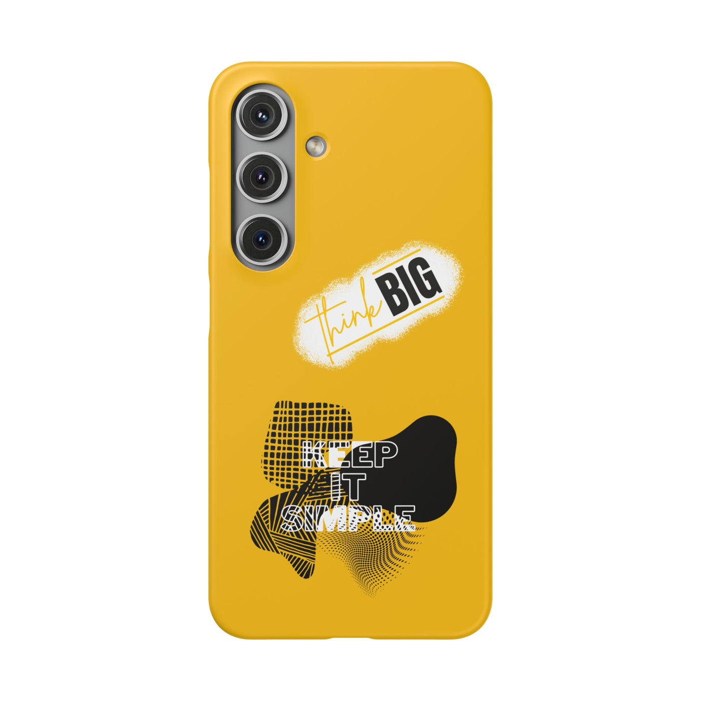 Handyhülle gelbe - Yellow Snap Case - 'Think BIG' for Motivated Individuals