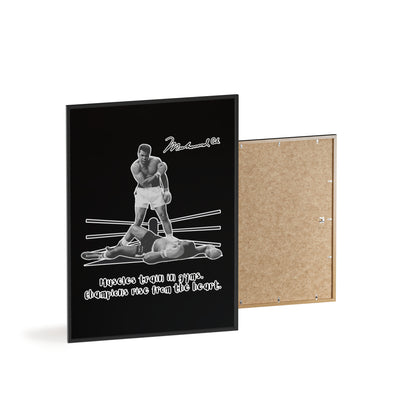 Boxing Inspired Wall Art Poster with Wooden Frame - Muhammad Ali 