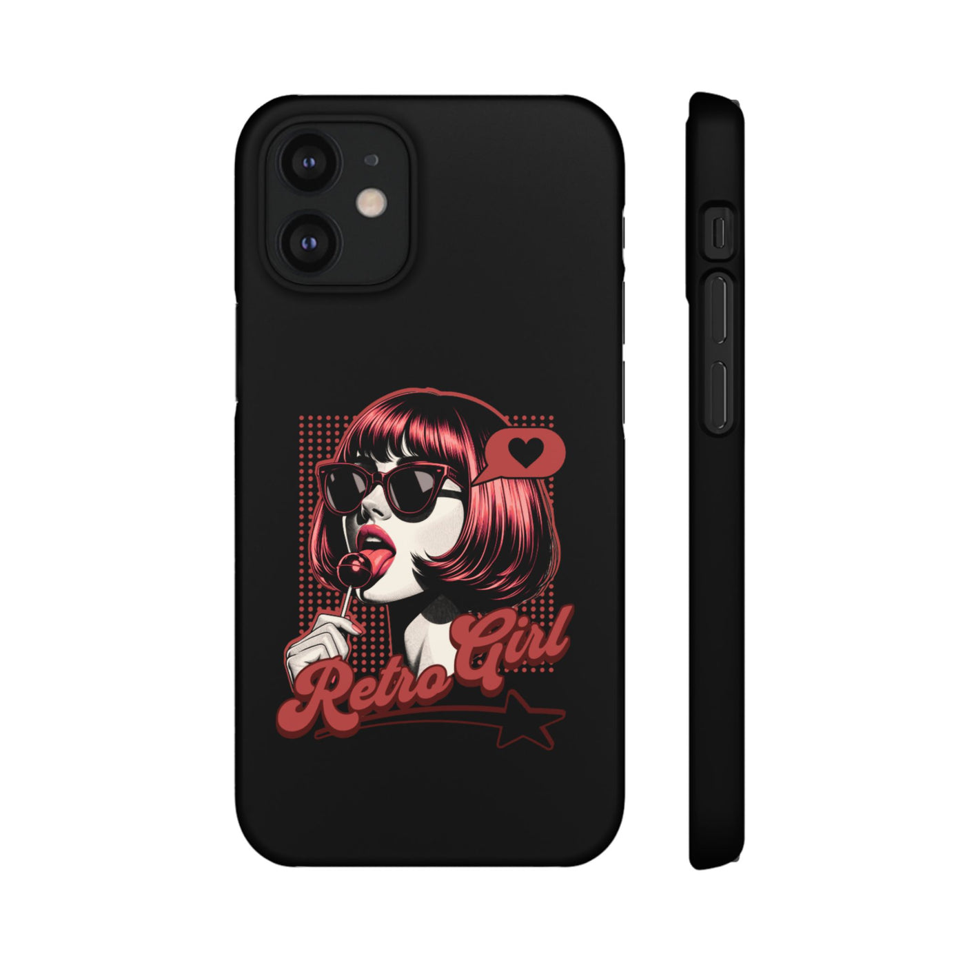 Retro Girl Snap Case Handyhülle