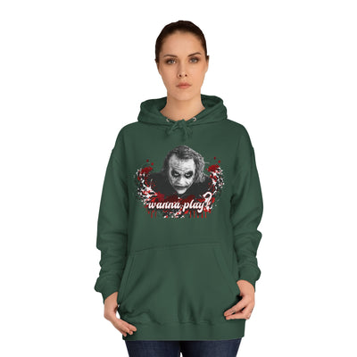 Joker "wanna play" college hoodie