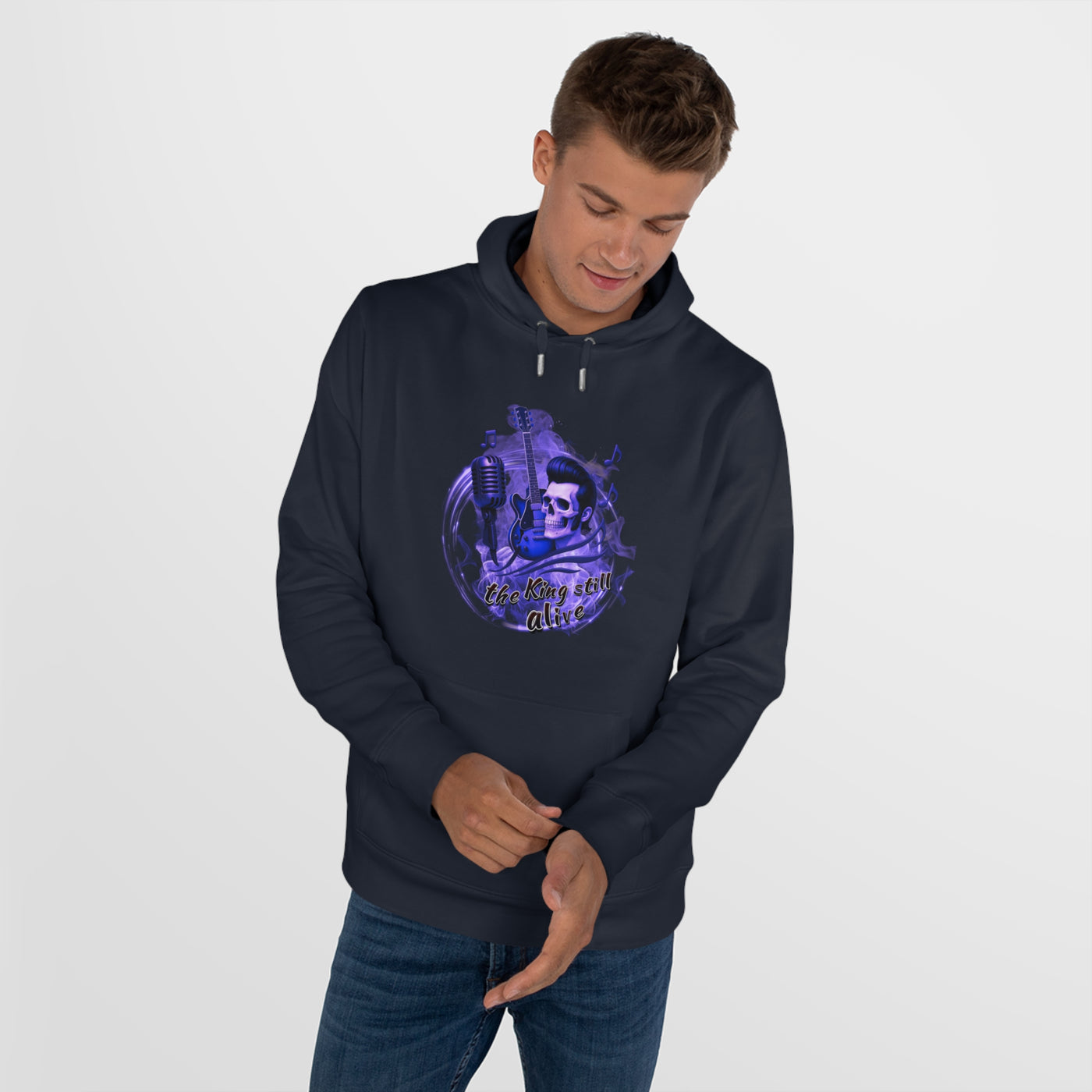 Rock 'n' Roll King Hooded Sweatshirt - 'The King Still Alive' Graphic