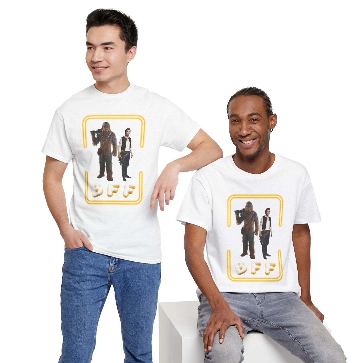 BFF Chewbacca & Han Solo Unisex Heavy Cotton Shirt