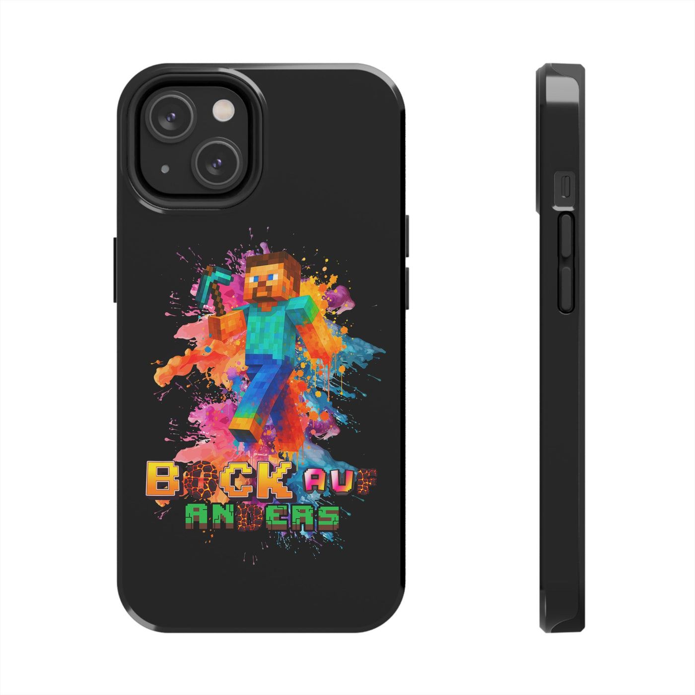 Minecraft Inspired Tough Phone Case - Handyhülle  "Bock auf anders" Colorful Gamer Design