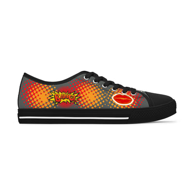 Sneakers - Fun &amp; Colorful Low Top Shoes Pin Up Girl "Wow"