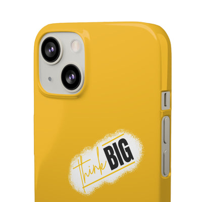 Handyhülle gelbe - Yellow Snap Case - 'Think BIG' for Motivated Individuals