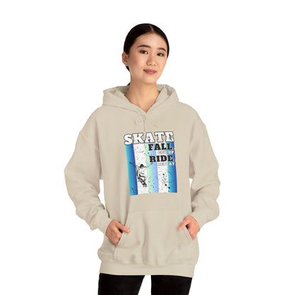 Skateboarding Warmup Hoodie - 'Skate Fall Get Up Ride Repeat' Design