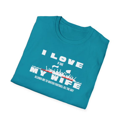 Minimalist Red Graphic Unisex T-Shirt - I love my wife 