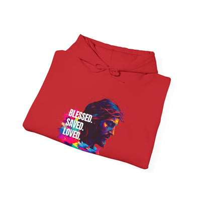 Jesus bunt - Blessed- saved- loved