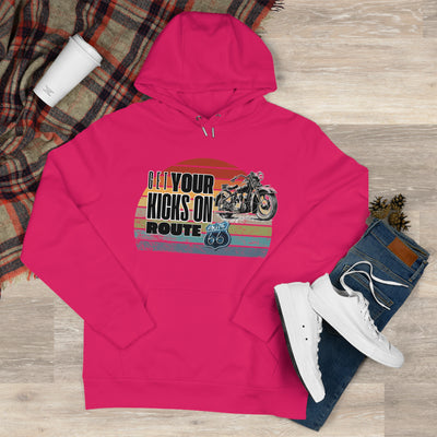 Retro Route 66 Motorcycle Hoodie Sweatshirt - Get your kicks on route 66