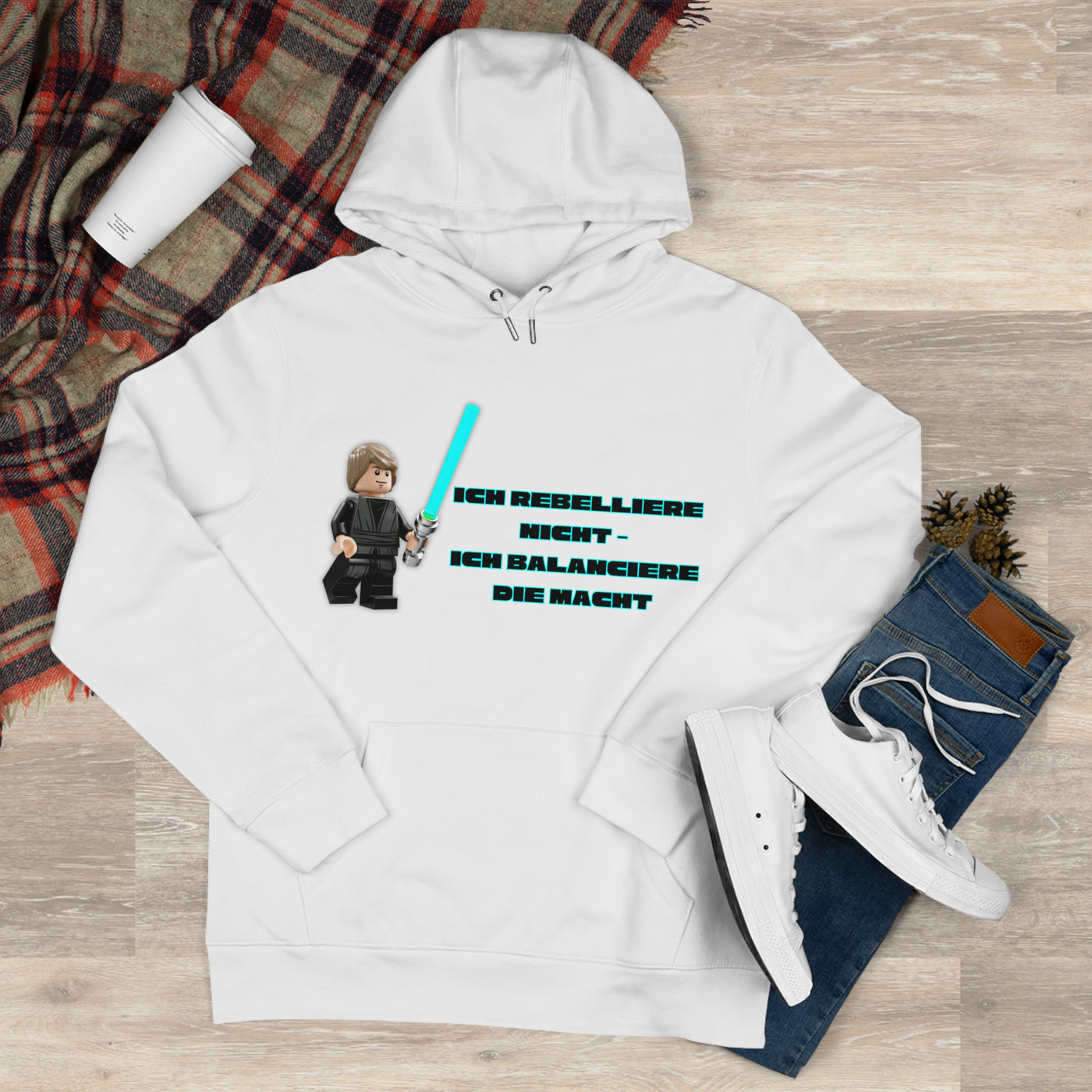 Star Wars Inspired King Hooded Sweatshirt - "I do not rebel - I balance the Force"